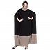 Irani Kaftan with front zipper-Black and Khaki